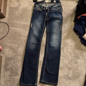BKE Dark Blue Straight Leg Jeans